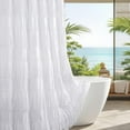 thumbnail image 6 of JJCOITR Vintage Hawaiian White Shower Curtain with Tassels, Boho Shower Curtains for Bathroom Decor, 72x72, 6 of 6
