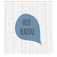 thumbnail image 2 of Ambesonne Hello Shower Curtain, Romantic Pastel Color Dots, 69"Wx75"L, Pale Azure, 2 of 4