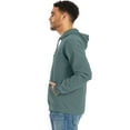 thumbnail image 2 of Hanes Men's Garment Dyed Fleece Hoodie Cypress Green 2XL, 2 of 8