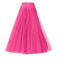 thumbnail image 3 of TAIAOJING Women Ballet Dance Skirts Sequin Tulle Midi Retro High Waist Tutu Long Dress Tulle Under Fancy Dress Carnival Petticoat Skirt, 3 of 3