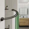 thumbnail image 6 of Utopia Alley Rustproof Wall Mounted Aluminum Double Curved Shower Curtain Rod, Screw Mount Rod, Secure Than Tension, Adjustable Shower Rod from 45" to 72", Includes shower liner & hooks (Bronze), 6 of 12