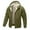 C4/Green, variant on Men's Jacket Solid Color Hooded Jacket With Pockets Drawstring Warm Zip Up Outerwear Coat For Casual Winter Long Sleeve