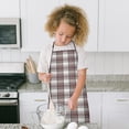 thumbnail image 3 of Brown and White Checkerboard Checkered Pattern Kids Aprons for Girls and Boys,Adjustable Neck Strap Toddler Aprons for Kids Cooking Baking, 3 of 4