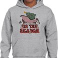 thumbnail image 2 of Sleigh Tis the Season Hoodie Sweatshirt Unisex Small Grey, 2 of 5