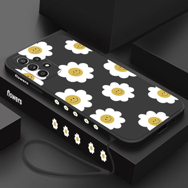 Funda de teléfono de mariposa para Samsung Galaxy A53 A73 A52 A52S A72 A33 A13 A32 A23 A22 5G, funda trasera líquida con cordón qiuyongmign unisex