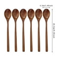 thumbnail image 3 of SXcggal Set Of 6 Pieces Long Wooden Spoon Natural Wooden Soup Spoon For Dinner Lunch, 3 of 7