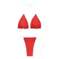 thumbnail image 4 of JAKANYQ Ladies Lace Up Sexy Three-Point Structure Beach Seaside Bikini Vibrant Colorful Swimsuit, M, 4 of 5