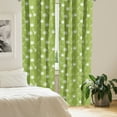 thumbnail image 3 of Ambesonne Dragonfly Window Curtains, Dandelion Sketchy, Each 28" W x 63" L, Lime Green Cream, 3 of 5