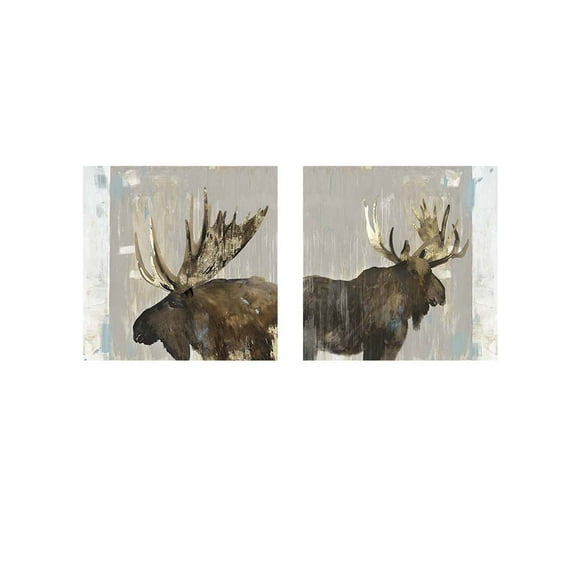 Great Art Now Moose Tails by Aimee Wilson 2 Piece Print Art Set Each 12W x 12H
