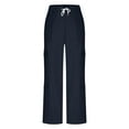 thumbnail image 4 of Cargo Pants Women, Audhol Cargo Pants Women Elastic High Waisted Pants Wide Leg Baggy Casual Trousers Hiking Streetwear Outfits with Pockets Pants for Women Navy XL, 4 of 8