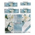 thumbnail image 3 of Kitchen Cafe Valance Curtain for Small Windows,Watercolor White Blossom Flowers with Leaf Rod Pocket Valances Natural Floral Plant Window Treatment Panel for Living Room/Bedroom/Bathroom,54x18in, 3 of 9