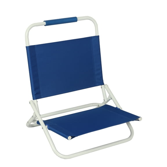 Mainstays Royal Blue Beach Sand Chair with Weather Resistant Fabric and Portable Design