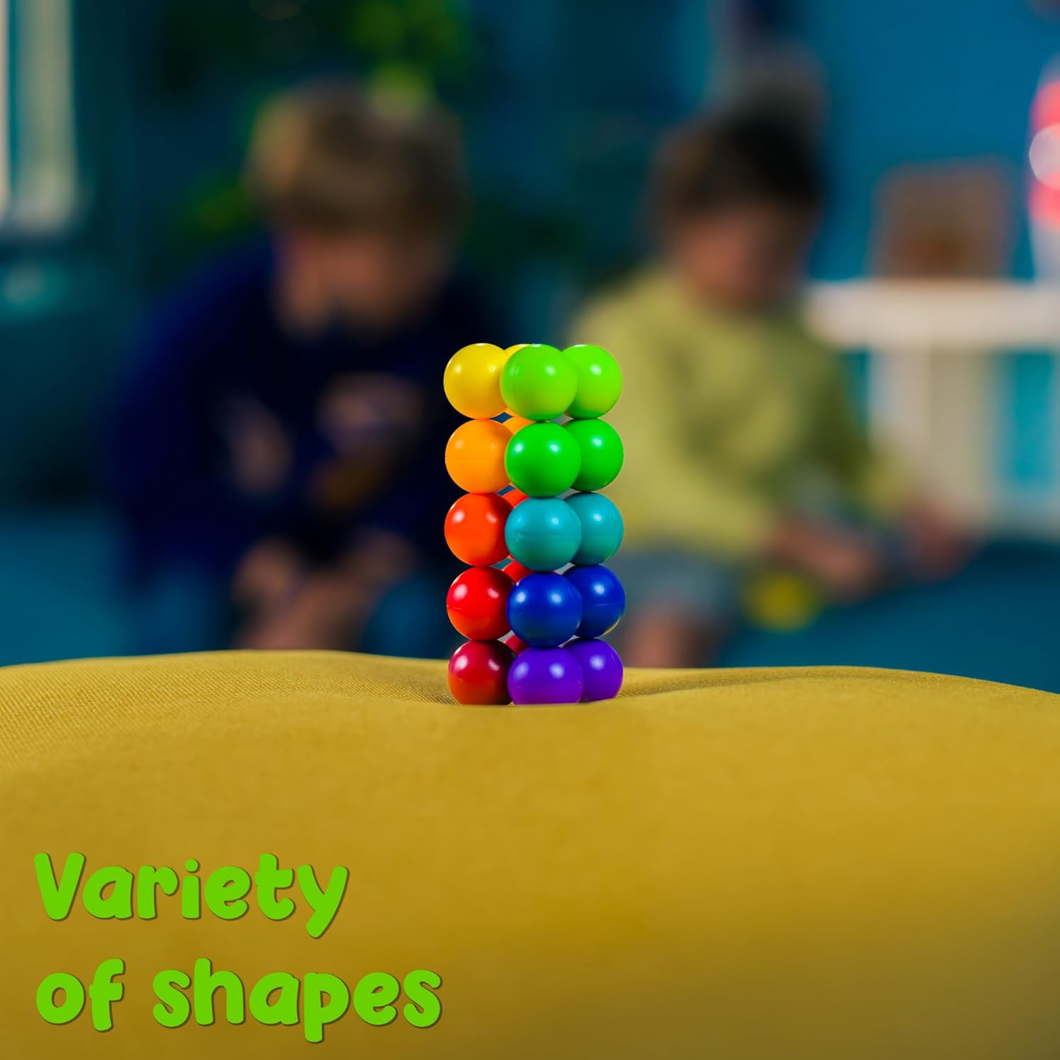 BoxGear Rainbow Ball Autism Sensory Fidget Toy for Children, Stress Relief and Cognitive Dexterity Activities