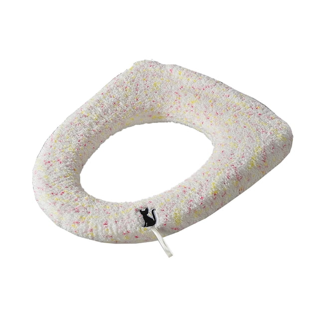 Birdeem Coussin de Siège de Toilette en Polyester Coussin Chaud Coussin de Siège de Toilette Tapis de Toilette Coussin Chauffant Housse de Couvercle de Toilette