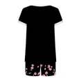 thumbnail image 4 of Vacation Outfits for Women Summer 2 Piece Sets Casual Short Sleeve Top and Drawstring Shorts Matching Loungewear, 4 of 5