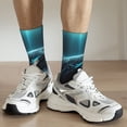 thumbnail image 6 of KLL Vintage Blue Pattern Whale Print Cool Socks Men's Women's Crew Socks Funny Crazy Novelty Stockings, 6 of 6