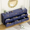 thumbnail image 4 of Anbuy 9 Drawer Dresser Navy with Gold Handles for Bedroom, Chest of Drawers & Long Dresser with Deep Drawers, Modern Wood Dressers for Closet Living Room（Navy Blue）, 4 of 7