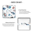 thumbnail image 4 of Goofa Undersea Animals Tissue Box Cover PVC Leather Tissue Holder Square Facial Tissue Case Facial Paper Organizer Dispenser for Bathroom, Vanity Countertop, 4 of 8