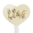 thumbnail image 2 of Love and Flowers Heart Love Cupcake Picks Toppers Decoration Set of 6, 2 of 7