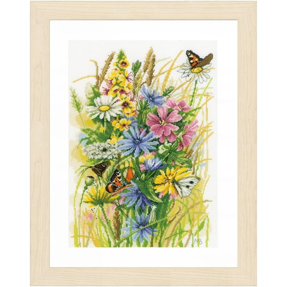 LanArte Counted Cross Stitch Kit 12"X17.2"-Wildflower Rest Stop on AIda (14 Count)