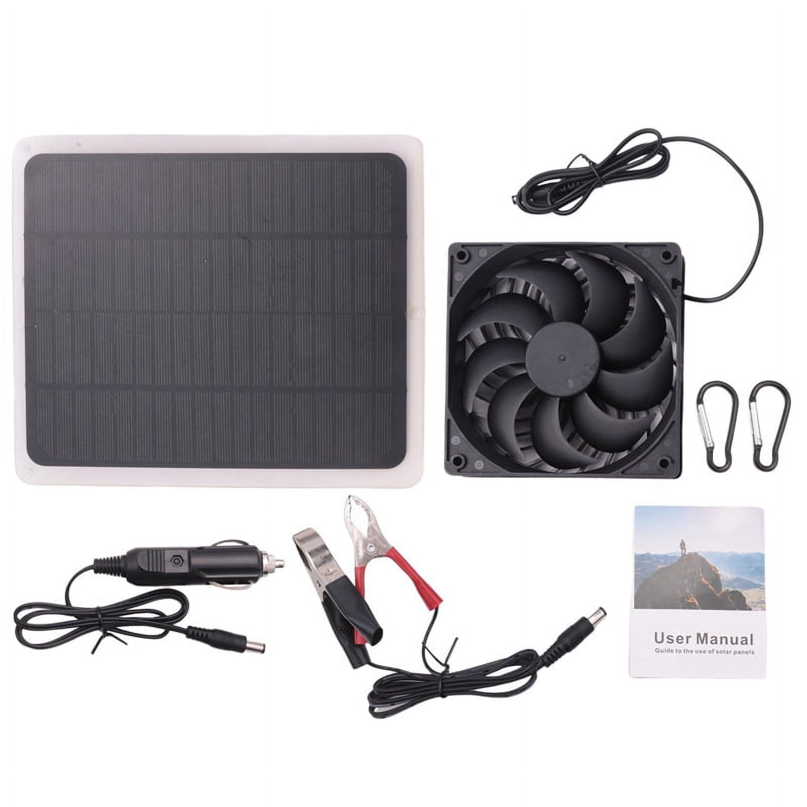 Solar Panel 20W 12V USB Solar Powered Fan Outdoor IP65 Waterproof Portable Ventilator
