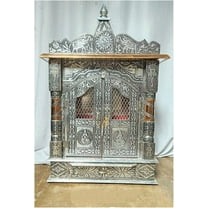 Oxidized Temple for Home Indian Traditional Temple Pooja Mandir Wooden Temple India Handmade Temple Customized Mandir Office Temple Home Decor Temple Decoration Handcrafted Mandir