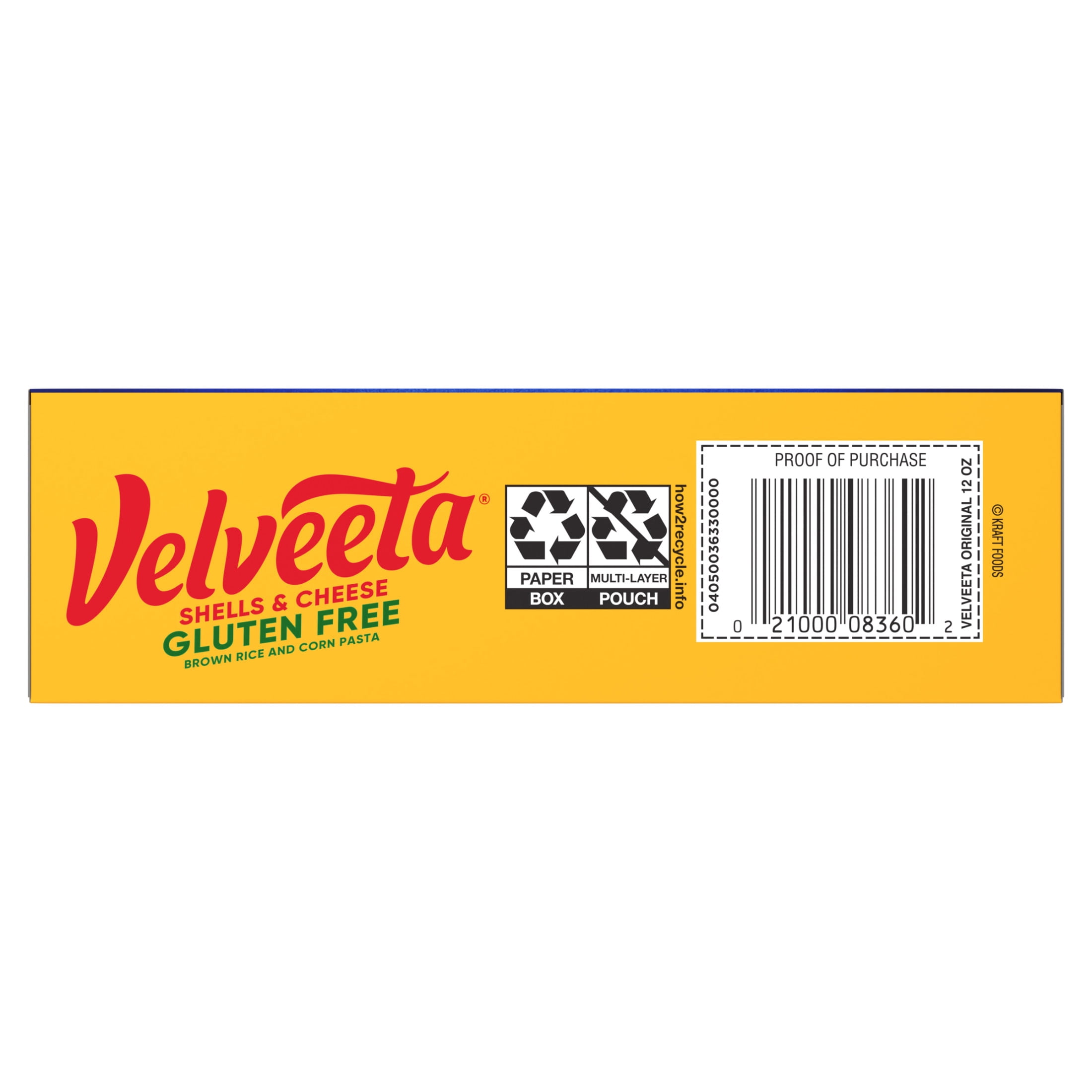 (3 pack) Velveeta Gluten Free Shells and Cheese Mac and Cheese, Brown Rice and Corn Pasta, 1 Box, for Easy Dinner or Dinner Sides, Original Flavor, Made with Real Cheese, 12 oz