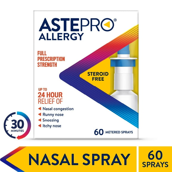 Astepro Allergy Medicine, Steroid Free Antihistamine Nasal Spray, 60 Metered Sprays