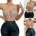 thumbnail image 2 of Aellinatey Metal Tassels Body Chain Halter Bikini Bras Body Jewelry for Women, 2 of 11