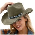 thumbnail image 5 of OJSFQUFP Cowboy Hat for Women and Men with Shapeable Wide Brim Cattleman Western Hats for Cowboys, 5 of 5