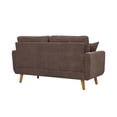 thumbnail image 4 of Xukmct Upholstered Corduroy Loveseat Sofa with Wood Legs, 2 Seat Sofa Couch for Living Room, Office, Bedroom, Brown, 4 of 9