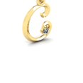 thumbnail image 2 of SuperJeweler C Initial Necklace in 14 Karat Yellow Gold, Diamond Accent and Swirly, With Free 18 inch Cable Chain, for Women, 2 of 6