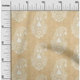 thumbnail image 2 of oneOone Cotton Poplin Twill Light Beige Fabric Asian Paisley Sewing Material Print Fabric By The Yard 56 Inch Wide, 2 of 5
