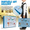 thumbnail image 5 of Juego de arte para niños de 208 Uds., juego de dibujo de lujo, pintura, suministros de arte para dibujar para niñas, niños, adolescentes, artistas, dibujo de doble cara, 5 of 5
