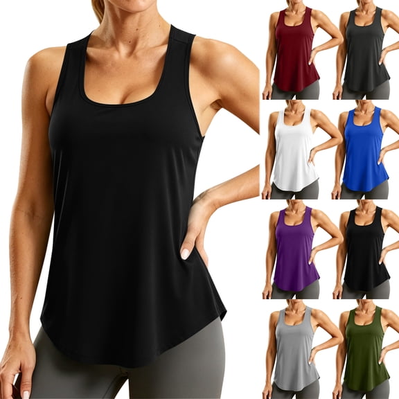 Tank Top for Women Womens Sleeveless Tops Women Workout Tops Athletic Sports Running Tank Mesh Yoga Training Solid Tops Mint Green XXL
