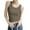 Khaki, variant on Seamless Ribbed Camisole Tank Top With Built In Bra Support For Layering Soft Comfort Stretch Casual Wear