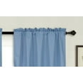 thumbnail image 2 of 1 set R64 slate blue 2 piece blackout drapes rod pocket window curtain with foam backing set solid thermal lined panels 35" X 63" each, 2 of 3