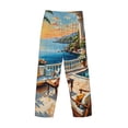 thumbnail image 3 of Fotbe Coastal Style Garden Villa Men's Pajama Pants,Sleepwear Pants,Pj Bottoms Drawstring And Pockets-Medium, 3 of 7