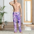 thumbnail image 6 of Lsque Violet Print Men's Pajama Pants, Lounge Pant - Comfortable Home Wear,Elastic Waistband, Stylish Design-Medium, 6 of 9