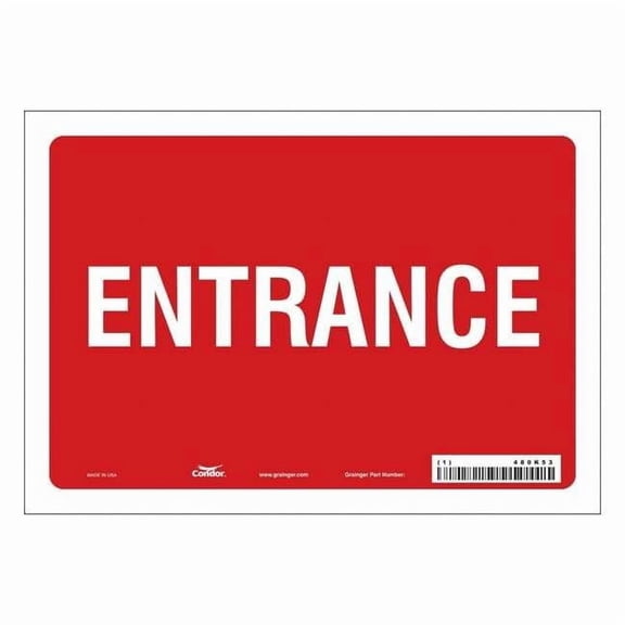 Condor Safety Sign,7 in x 10 in,Vinyl 480K53