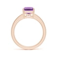 thumbnail image 2 of ANGARA Natural 2.2 Ct. Amethyst with Diamond Classic Ring in 14K Rose Gold for Women (Ring Size: 4), 2 of 9