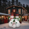 thumbnail image 2 of Familia de muñecos de nieve inflables VidaXL de 8 pies con luces LED para exteriores, 2 of 9