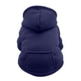 thumbnail image 4 of Nvzi Sudadera con capucha de invierno para perros con bolsillo para mayor calidez, adecuada para perros pequeños, cachorros, gatos, etc., azul marino, talla M, 1 unidad., 4 of 5