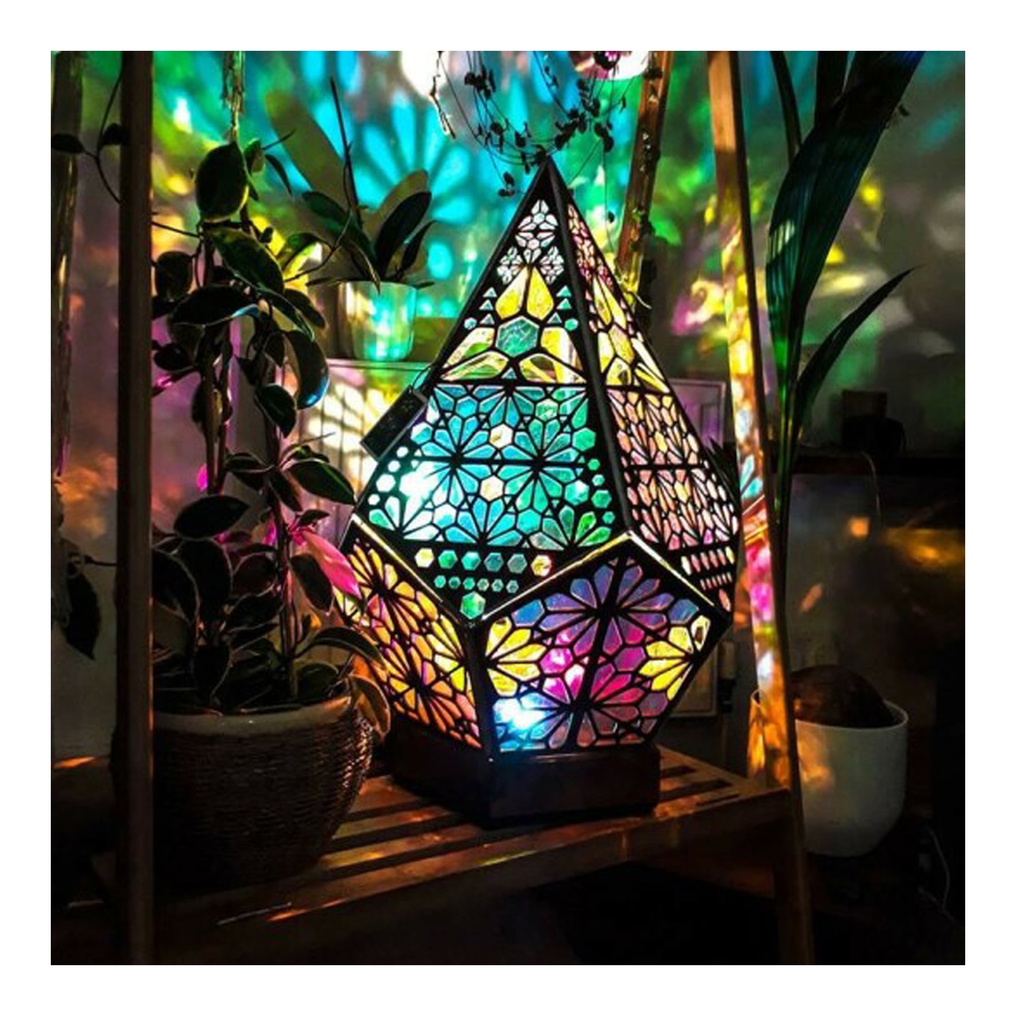 eb instinct Bedrijf Colorful Diamond Night Lights LED Polar Star Large Floor Lamp,3D Bohemian  Floor Decoratie Lamp,Colorful Projection Table Lamps - Walmart.com