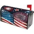 thumbnail image 6 of 4th of July American Flag Mailbox Covers Magnetic Standard Size 18x21 Inch Patriotic Mailbox Cover Magnetic Mailbox Covers Post Wraps Letter Box Cover for Home Garden Yard Decor, 6 of 7