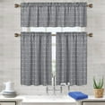 thumbnail image 2 of Farmhouse Curtains for Windows Kitchen Bedroom Boho Gingham Linen Window Curtains (Dark Grey, 26"W x 45"L ), 2 of 7
