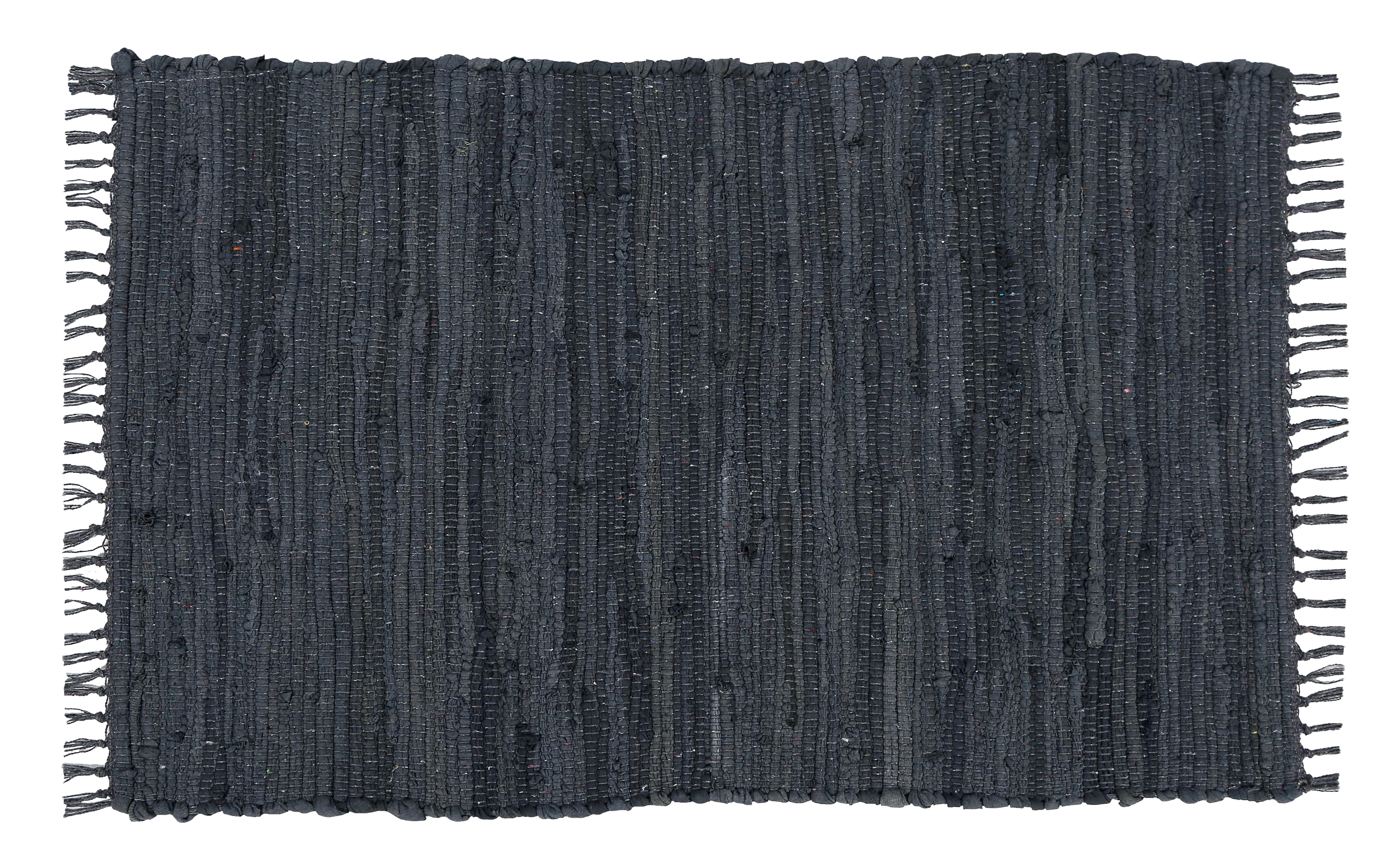 Cotton Rag Rug 24x36'' | 2x3' Multicolor Area Rugs- Hand Woven Washable & Reversible for Living Room Kitchen Entryway Throw Rug with Tassel