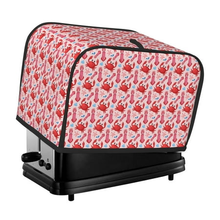 

KLL Crabs Starfish Print 2 Slice Toaster Dust Covers Kitchen Small Appliance Cover with 2 Pockets Can hold Jam Spreader Knife & Toaster Tongs (11.4 x 7.9 x 7.5)
