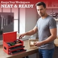 thumbnail image 3 of OLY-PRO Mini Tool Box With Drawers, Steel Tool Storage Cabinet with Top Organizer and Ball-Bearing Slides, Portable  Small Toolbox for Garage,  Red, 3 of 9