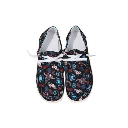 

UKAP Womens Canvas Loafers Slip On Flats Shoes Ladies Casual Comfy Trainers Sneakers